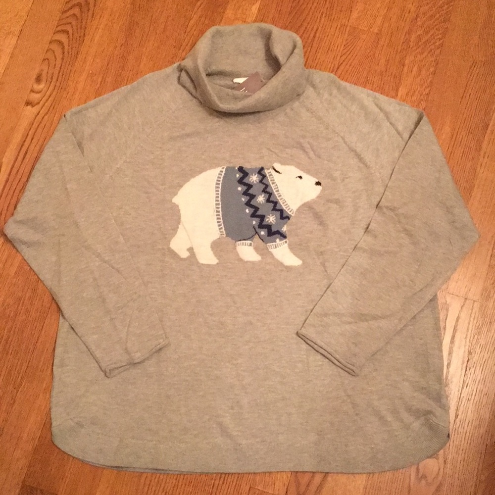 J.Jill Polar Bear Sweater, NWT, size XL